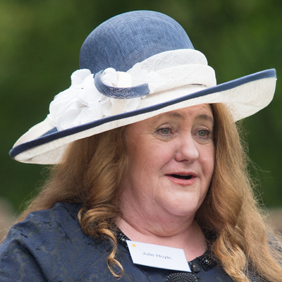 A small photograph of Julie Hoyle